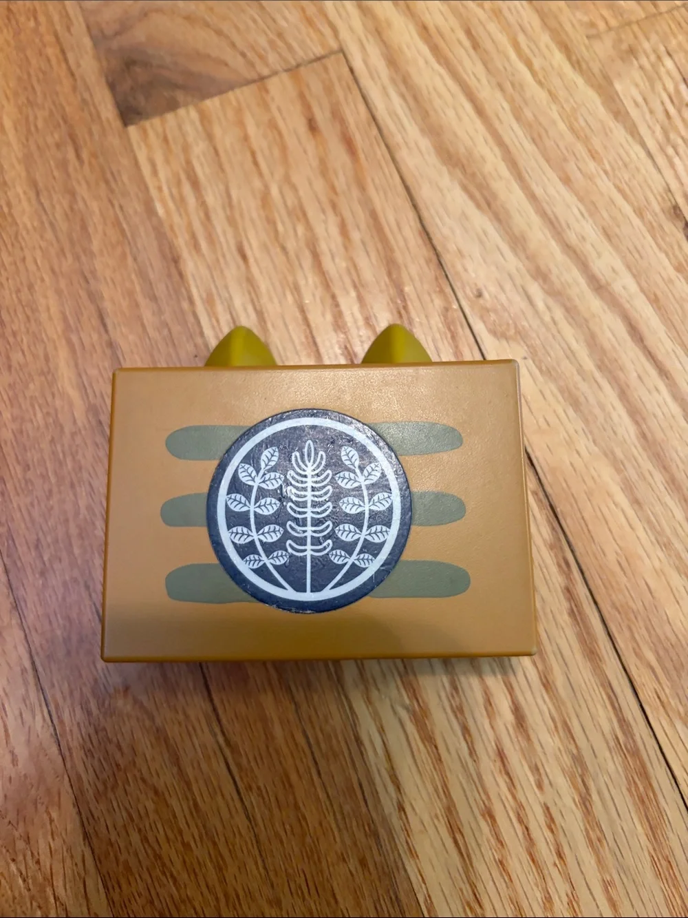 Anker Yellow Cat-Style Portable Charger with Green Accent Stripes